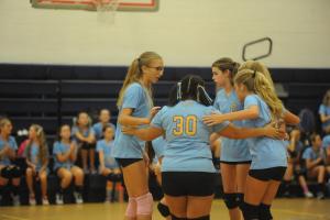 A party after every point in a volleyball game. DAVE FREDERICK PHOTO