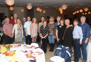 Filling two tables at the event are the Realtors from Berkshire Hathaway Home Services Gallo Realty. Shown are (l-r) Aaron Hood, Michael Sprouse, Lee Ann Wilkinson, George Thomasson, Andrew Ratner, Tricia Ratner, Maureen Krytsis, Bette Gallo, Sandy Wright, Micah Parker, Adrianne Gallagher, Melanie Anderson, Pam Notarangelo and Lana Warfield. SAOR