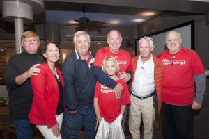 The Schwartzkopf Breakfast Club was on hand to celebrate Shown are (l-r) Chuck Snyder, Kathy McGuiness, Rob Burton, Rep. Pete Schwartzkopf, Oliver Pettengall, Joe Hill and Greg Nolt.