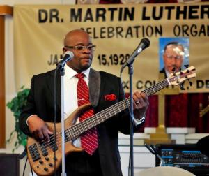 Darryl Duffy of The Gospel Disciples plays bass for the band.