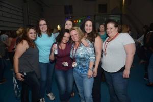 Shrimp Feast regulars gather for a photo. Shown in back (l-r) Cassie Bunting, Christine Baker, Kristin Caiola, Kris Vathes and Megan Miller. In front, Tanya VanGorder and Stacy Wesche. Shrimp Feast