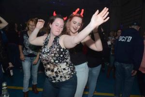Dancing the night away are Brinleigh Parsons and Sara Cildon of Lewes. Shrimp Feast