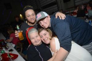 Gathered up with 27-year Shrimp Feast veteran Joyce Adkins are in back (l-r) Tamerra Starr and Kim Dodd. In front are Adkins and Jacky Allman. Shrimp Feast