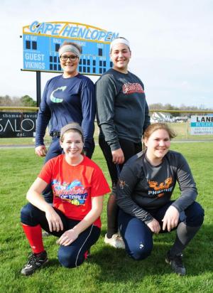 Cape’s class of 2017 are in back (l-r) Jordyn Virden and Hannah Jones, and in front Jessica Evans and Sara Lallier. Not pictured is Kristine Davis. DAN COOK PHOTO