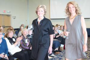New founders Pat Tosi and Carolyn Newcott model for Cleo's Boutique of Lewes. SUBMITTED PHOTO