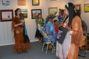 Perfoming the Women’s Traditional Southern Dance are Kim Robbins, left, and June Robbins. GMAL