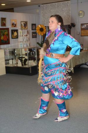 Kayleigh Vickers explained that the Jingle Dress Dance is a healing dance. GMAL