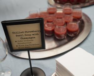 Chilled strawberry-basil soup with Champagne is a refreshing treat.