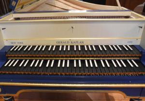 The harpsichord has upper and lower keyboards, each offering a different sound. NICK ROTH PHOTO
