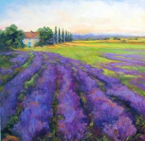 “Sasha’s Lavender,” acrylic, Jan Moffatt.