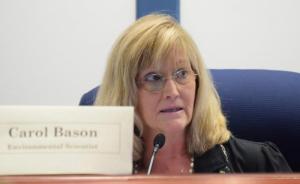 Carol Bason, an environmental scientist and Delaware Center for the Inland Bays volunteer, shared information about what was recommended in the 2008 comp plan regarding environmental protections and what officials ultimately included in the plan and county ordinances. MADDY LAURIA PHOTO