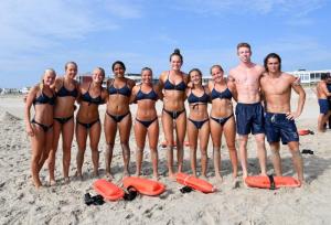 Dewey Beach Patrol rookies for the 2017 season are (l-r) Eddy Shoop, Maddie McGreevy, Julia Gilley, Ellie Jogani, Korinne LeMaire, Elizabeth deBruin, Casey Nixon, Allison Thomas, Chris Colman and Jake Kaiser. Missing from the picture are Ed Kaiser and Luke Russillo.