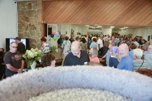 A cat’s eye view of the reception.