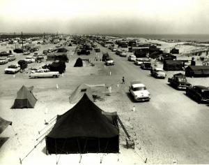 Indian River Inlet campground at Old Key Box Road, circa 1960.