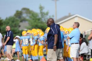Haywood Burton coaches from the sideline.