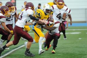Davonte Johnson, No. 24, scored the game’s only touchdown.