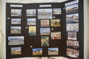 A display shows the five-year growth spurt of the church.