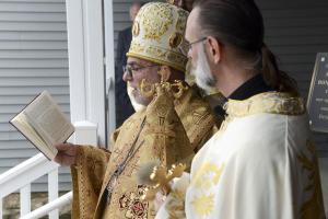 Bishop Thomas Joseph blesses and dedicates the new space.
