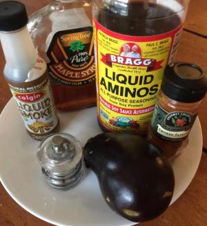 Ingredients for EGGPLANT BACON