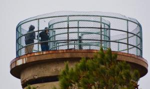 A few people brave the cold wind to get a better view of the ocean and bay from atop the World War II observation tower in Cape Henlopen State Park. RON MACARTHUR PHOTO