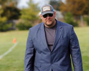 Secret SoDel Man, the GTO for CEOs, Scott Kammerer strolls the sidelines.