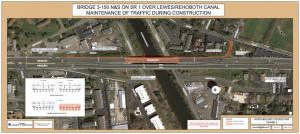 As planned, there will be traffic traveling north and south the whole time. This is how traffic will be diverted with construction on the northbound lanes. DELDOT ARTWORK