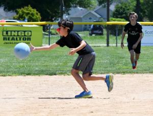 Keenan Williams snags a kick in the infield.