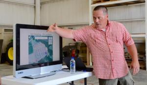 Brent Willin explains how technology assists in soil sampling prior to the start of the farming season.
