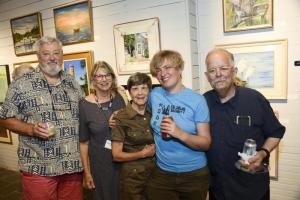 Gathered for a photo (l-r) are B.J. Clark; Board of Trustee Maryanne Murray, Kathryn, Ema and Mark Harris.