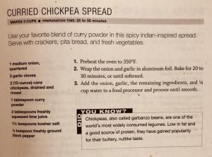 Dr. Neal Barnard’s Curried Chickpea Spread from GET HEALTHY GO VEGAN COOKBOOK