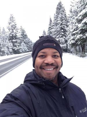 On the road in Oregon.