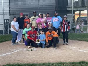 The victorious Team 684 after winning the Lenny Williams Cancer Sucks Softball Tournament in Milton Oct. 15. SUBMITTED PHOTO