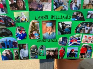 A collage of photos of the late Lenny Williams.