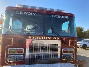 Milton Fire Department not only sent two teams to play in the tournament, but also decorated a fire engine with “Lenny Strong.”