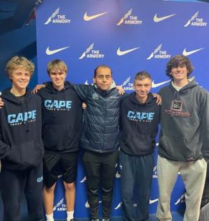 Jason Baker, Ryan Baker, Martin Rodriguez, Brayden Redd and Liam O’Donnell at the New York Armory. SUBMITTED PHOTO