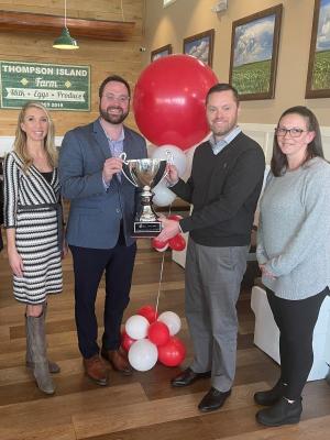 Bayhealth was the top fundraiser in all of Delaware, garnering more than $50,000. Shown are (l-r) Brittany Newman, Ben Collins, Dave Morris and Devin Rhodes.