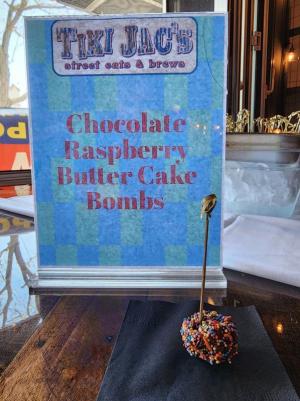 Tiki Jac’s submitted chocolate raspberry butter cake bombs.