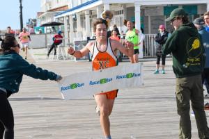 Max Marcini is the overall Bunny Palooza 5K winner in 16:47.