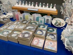The Spring Fling market featured original arts and crafts by Milton Arts Guild members, including jewelry.