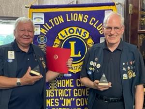 Lions Vision Research Foundation Knights of the Blind honorees are Daniel Harper, left, and Jim Coverdale.