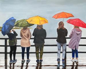 “Rainy Day on the Boardwalk” by Renata Price..