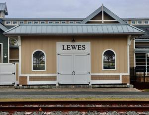 The replica Lewes Junction Railroad Station was dedicated during a ceremony held in January. It is an ode to the days when passenger and freight trains rumbled through Lewes. BILL SHULL PHOTO