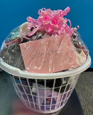 Girl Scout Troop 1326 members prepared a gift basket to go to the first baby girl born at Beebe Oct. 31, the birthdate of Girl Scouts founder Juliette Gordon Low,