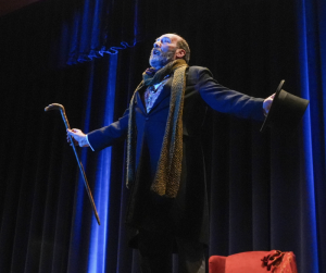 Gerald Dickens performs “A Christmas Carol.”