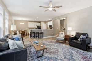 Open Family Room and Kitchen