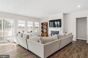 Family room with fireplace