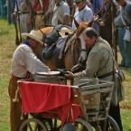 The water wagon is a popular stop for reenactors and their horses. BY RON MACARTHUR