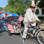 Derek Cole trailers his patriotic sons Ransom and Willet in a tandem rig.