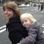 Oops, I lied.  One more from Seattle - Maisy and her mama downtown.