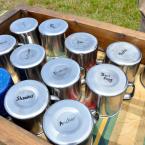 Drinking tins have the nicknames of the players. It was customary for players to use nicknames when they played during the early years of the sport. BY RON MACARTHUR